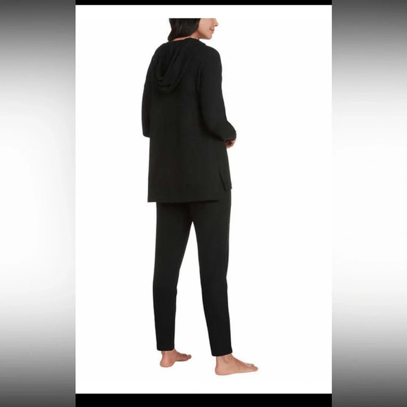 Max & Mia Women's 2 Piece Live In Lounge Set Pullover Hoodie Small Black - Picture 3 of 9